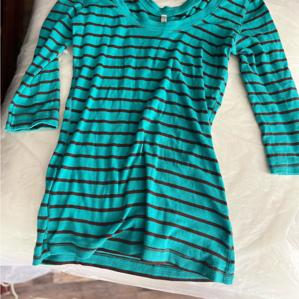 Rue 21 cute green striped shirt